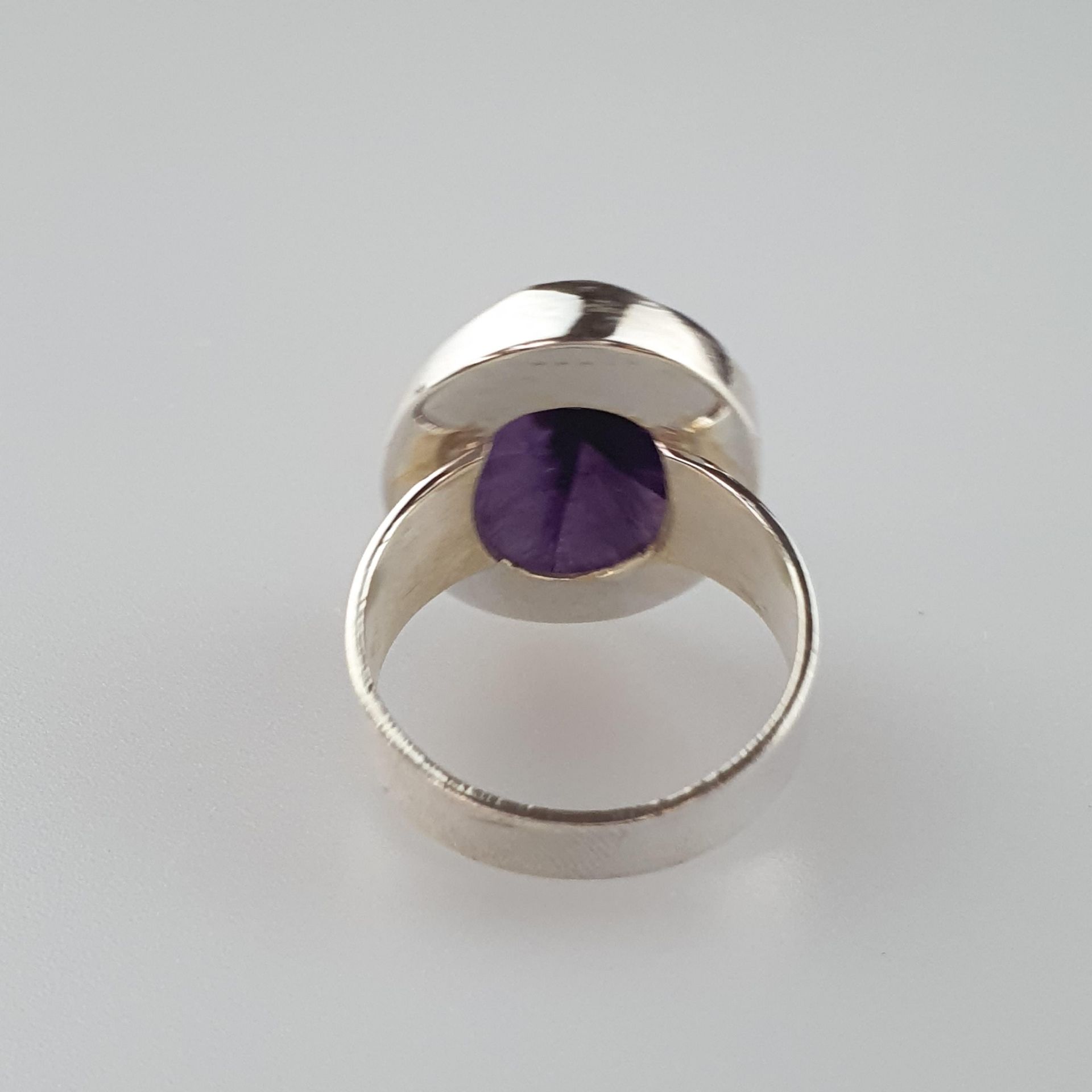 Amethyst-Ring und -Anhänger mit Kette - 925er Si | Amethyst Gemstone pendant with Matching ring in - Image 8 of 8