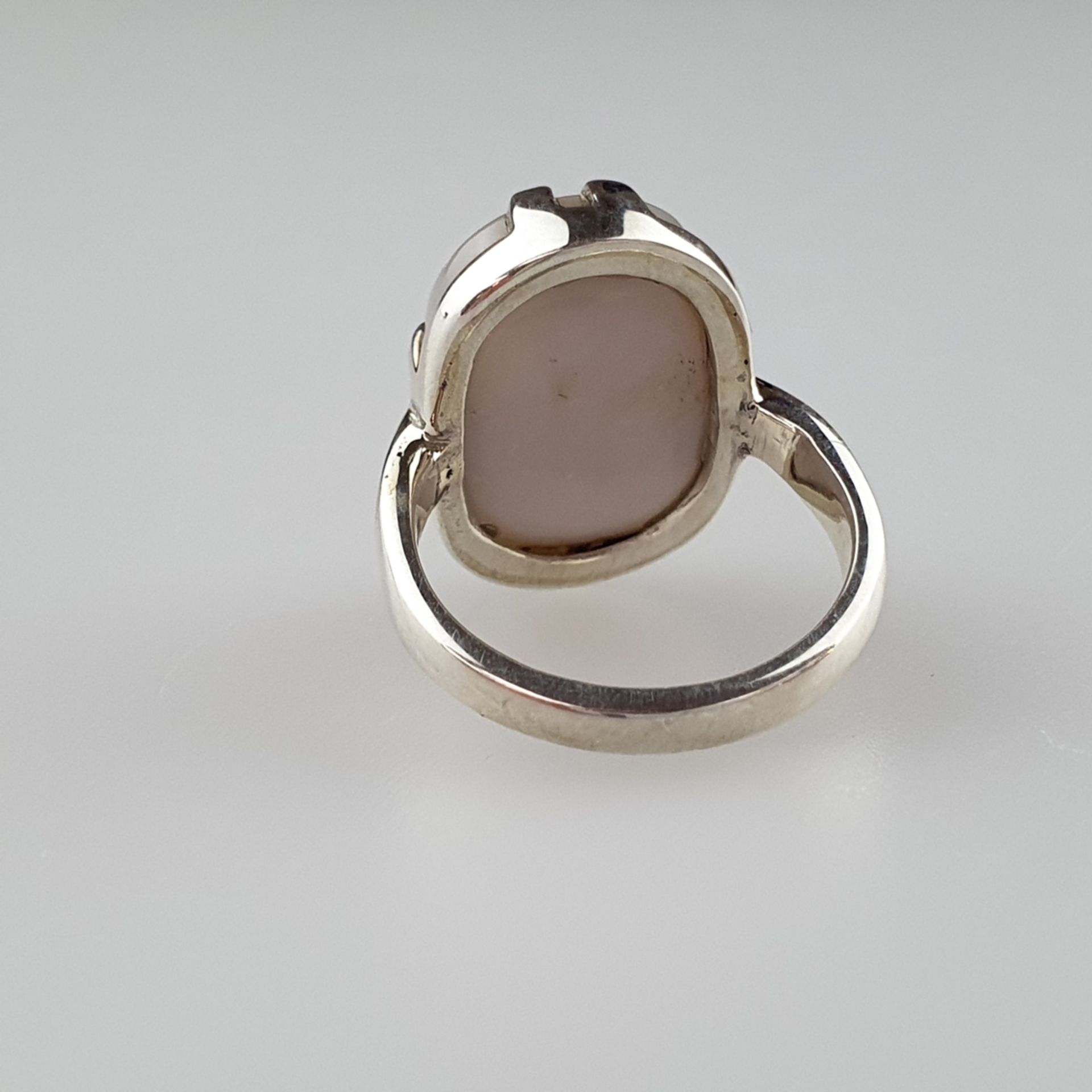 Opal- Ring - 925er Silber, Ringkopf besetzt mit ovalem O | 925 Sterling Silver Ring with Opal, ca. - Image 5 of 6