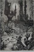 Rauch, Caspar Walter (1912-1983) - "In der Mittagssonne", 1975, Radierung, unten links in Blei sign