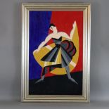 Exter, Alexandra (1882 Belostok - 1949 Fontenay-aux-Roses, im Stil von) - Tänzerin, Öl auf Platte,