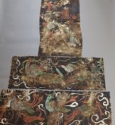Alte chinesische Seidenmalereien - 3-tlg, Temperafarbe auf durchscheinendem Seidengewebe, diverse V
