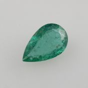 Loser Smaragd - Tropfenschliff, ca. 2,44ct., mit IGI-Zerti | 2,44 cts Pear Natural Emerald IGI Cert