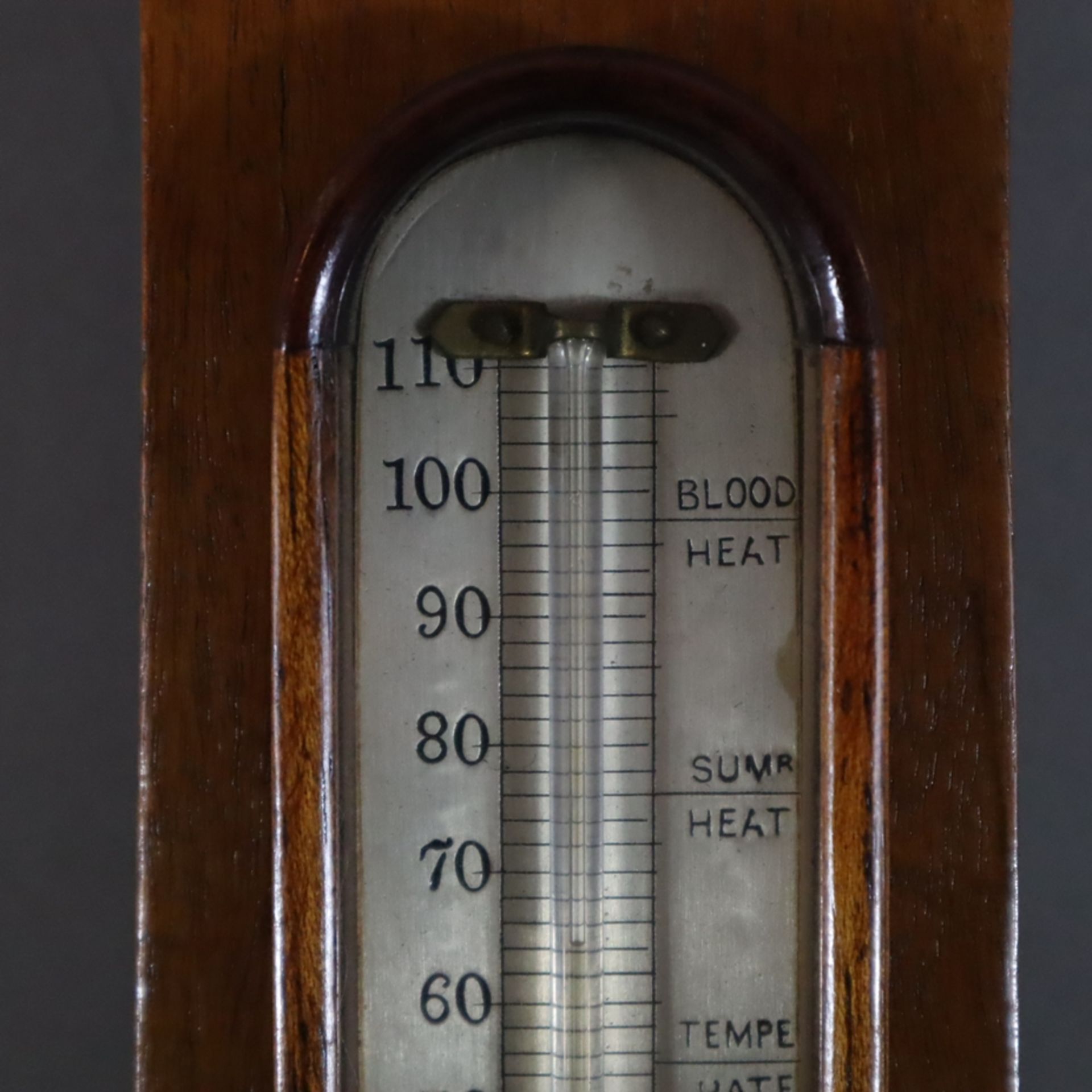 Wandbarometer- gemarkt "Lufft", im englischen Stil, Holzgehäuse, Thermometer mit Fahrenheitskala, A - Image 7 of 10