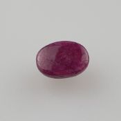 Loser Rubin - ovaler Cabochon von ca.5,75ct, mit ITLGR-Zerti | 5.75ct Untreated Cabochon Ruby Gemst