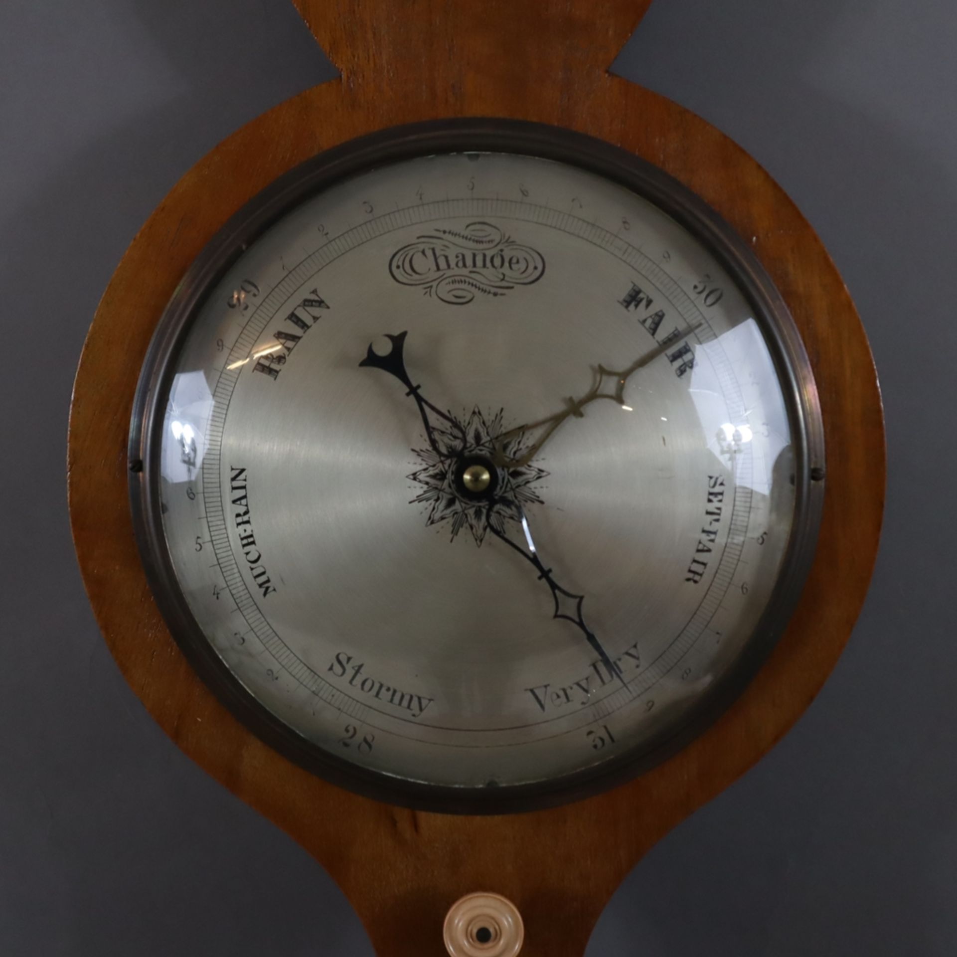 Wandbarometer- gemarkt "Lufft", im englischen Stil, Holzgehäuse, Thermometer mit Fahrenheitskala, A - Image 2 of 10