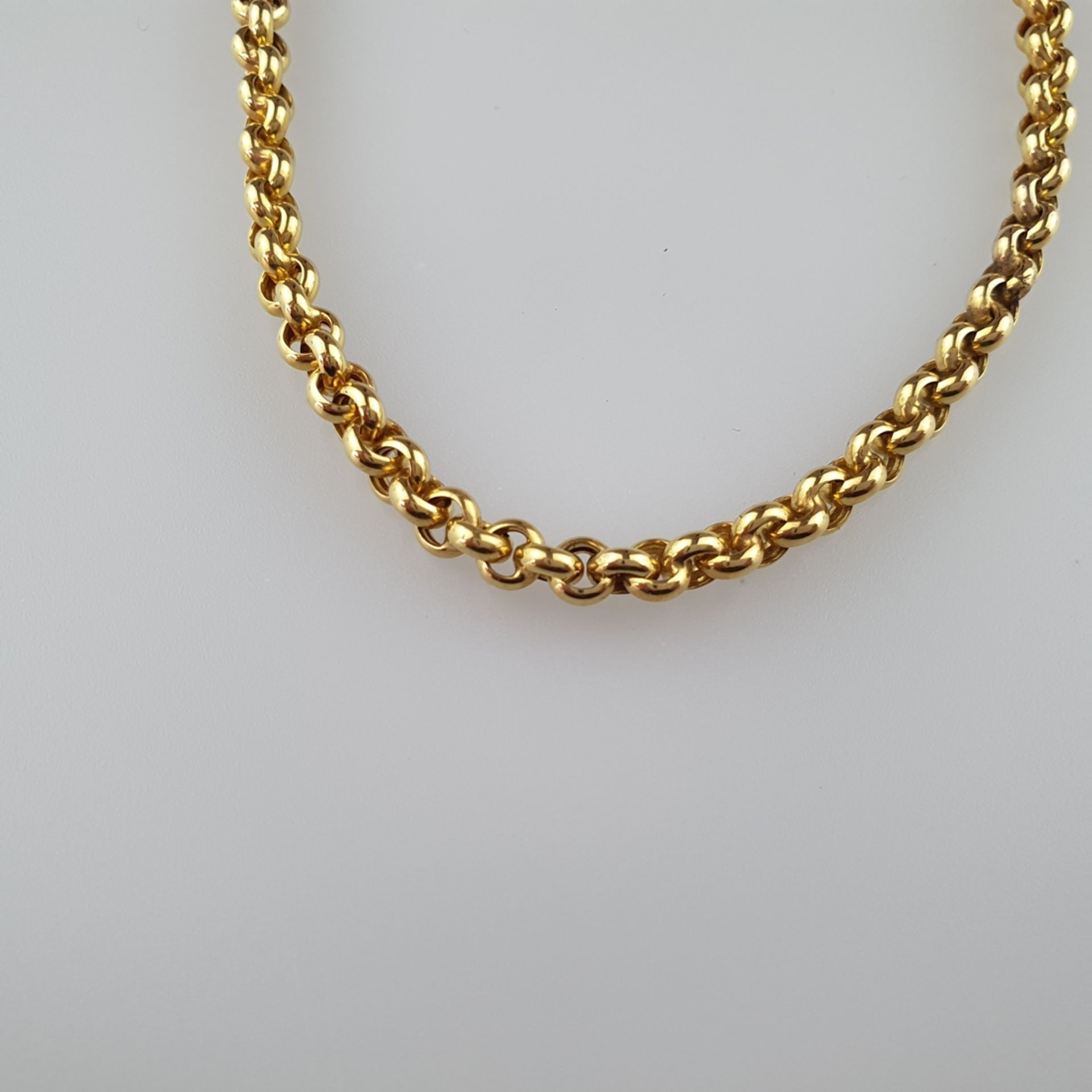 Goldkette - Gelbgold 333/000, kurze Kette aus ringförmigen Gliedern, ca. 43cm lang, ca. 13,1 g - Image 2 of 4