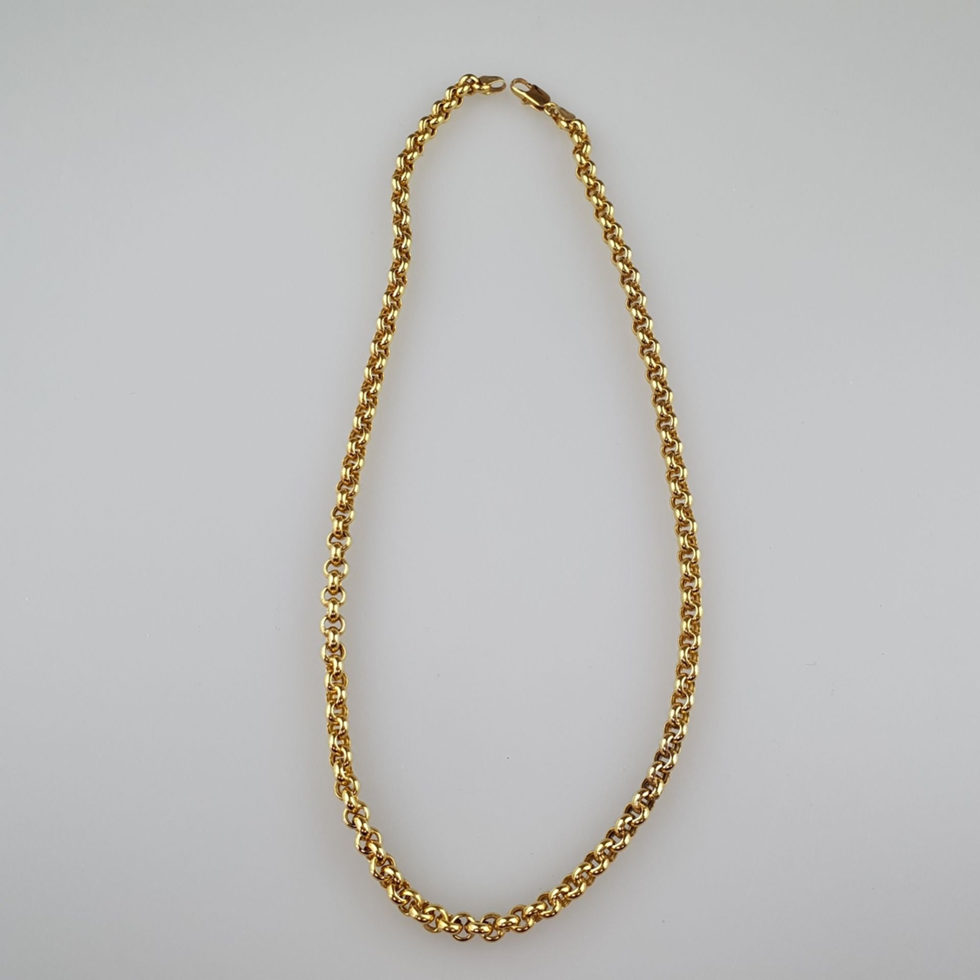 Goldkette - Gelbgold 333/000, kurze Kette aus ringförmigen Gliedern, ca. 43cm lang, ca. 13,1 g