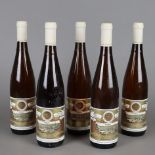 Weinkonvolut - 5 Flaschen 1989er Hochheimer Kirchenstück, Riesling Spätlese, trocken, Geh.-Rat Asch