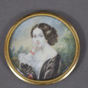 Theer, Adolf (1811 Johannisberg - 1868 Wien) - Portrait einer jungen Dame, Rundformat, uf Elfenbein