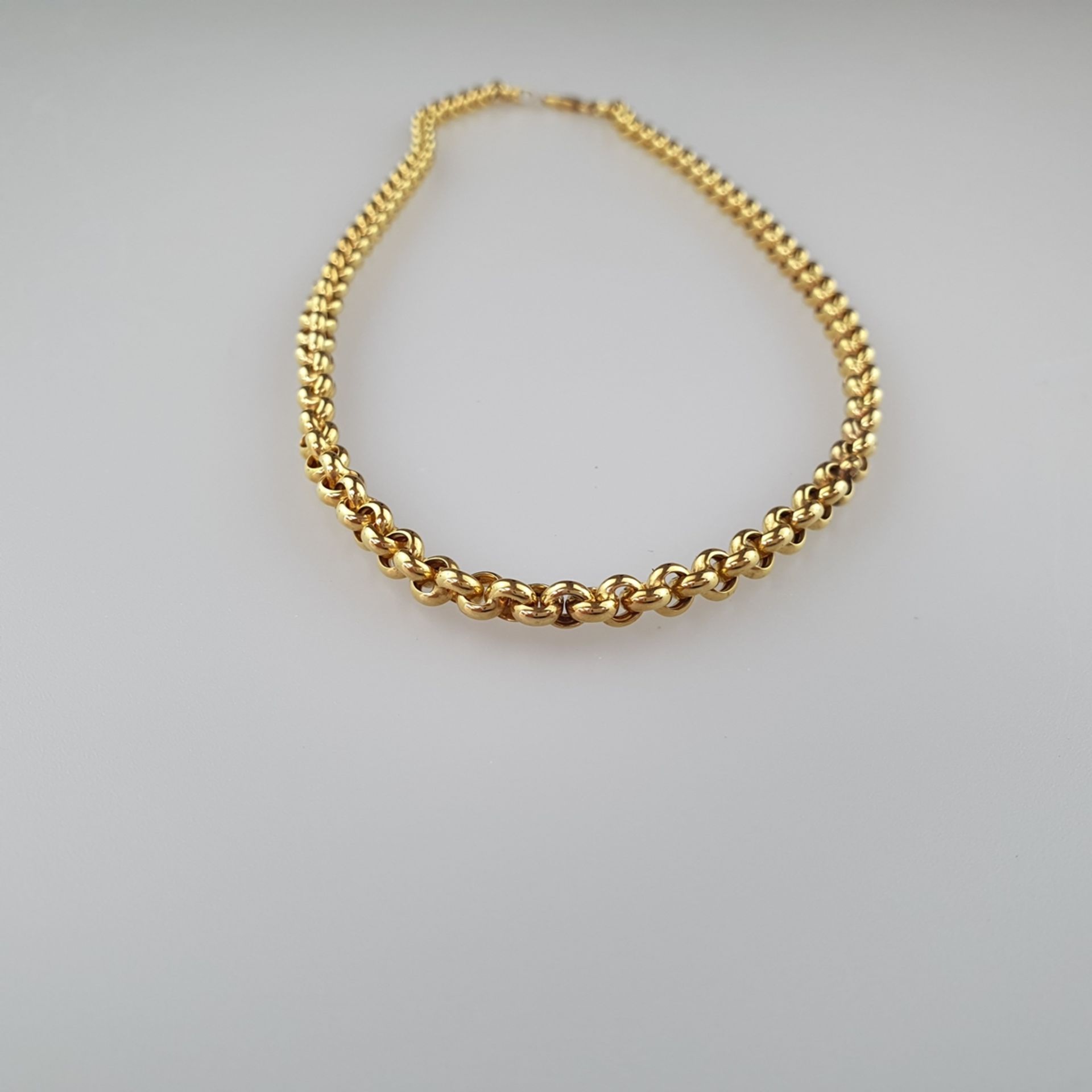 Goldkette - Gelbgold 333/000, kurze Kette aus ringförmigen Gliedern, ca. 43cm lang, ca. 13,1 g - Image 4 of 4
