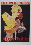 Chéret, Jules (1836-1932) - "Folies Berger: La Loïe Fuller"), Reproduktion eines Werbeplakats, Farb