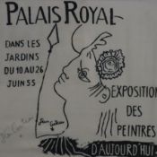 Cocteau, Jean (1889-1963 Frankreich) - "Palais Royal - Exposition des peintres d'aujourd'hui dans l