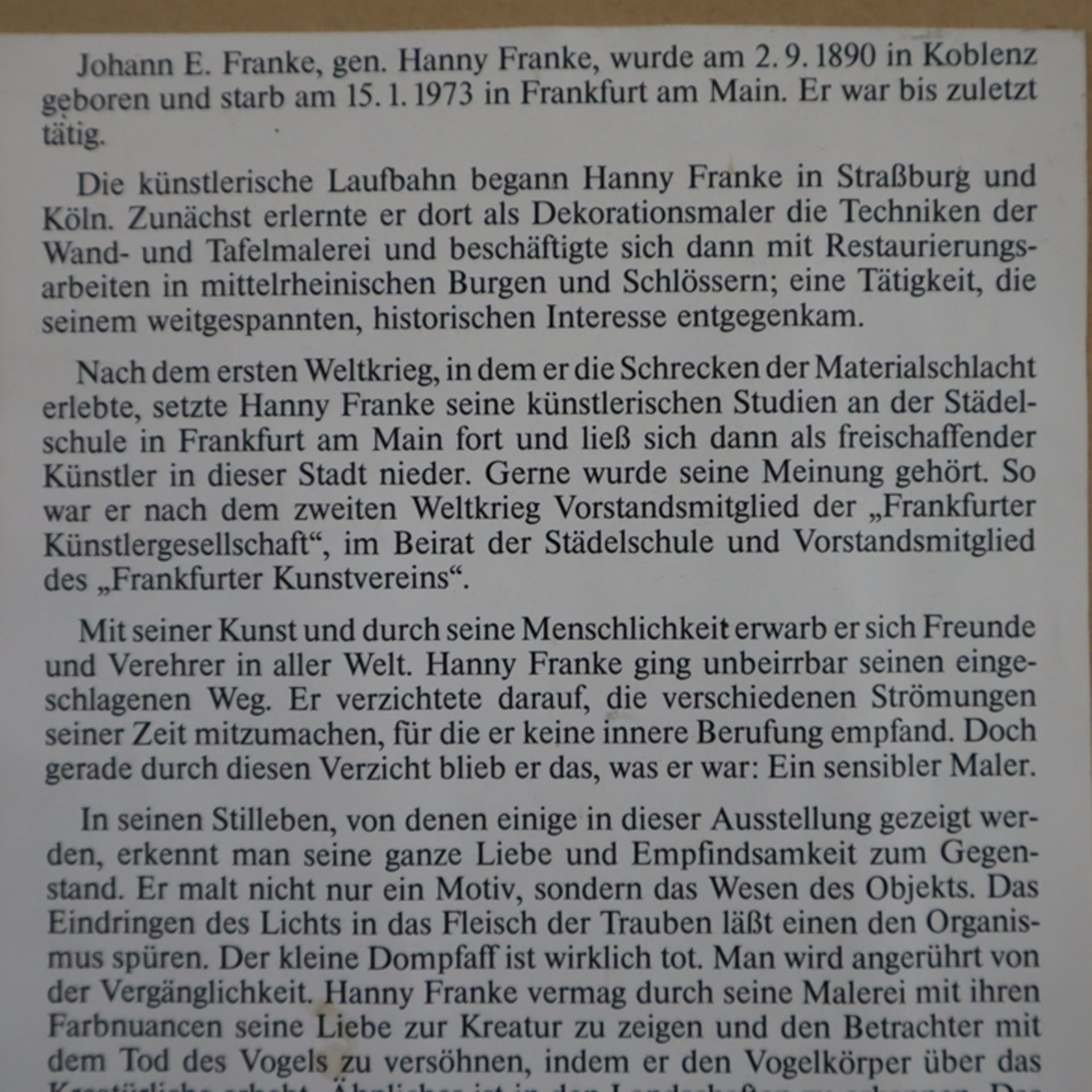 Franke, Hanny (1890 Koblenz - 1973 Frankfurt/Main) - Hügellandschaft mit Blick ins Tal, Aquarell, u - Bild 7 aus 8