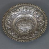 Florale Silberschale - Österreich-Ungarn, 800er Silber, Dianakopf ab 1872, weitere Punze mit Namens