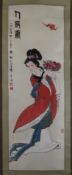 Chinesisches Rollbild mit glückverheißender Langlebigkeitssymbolik - Magu mit Pfirsichschale und he