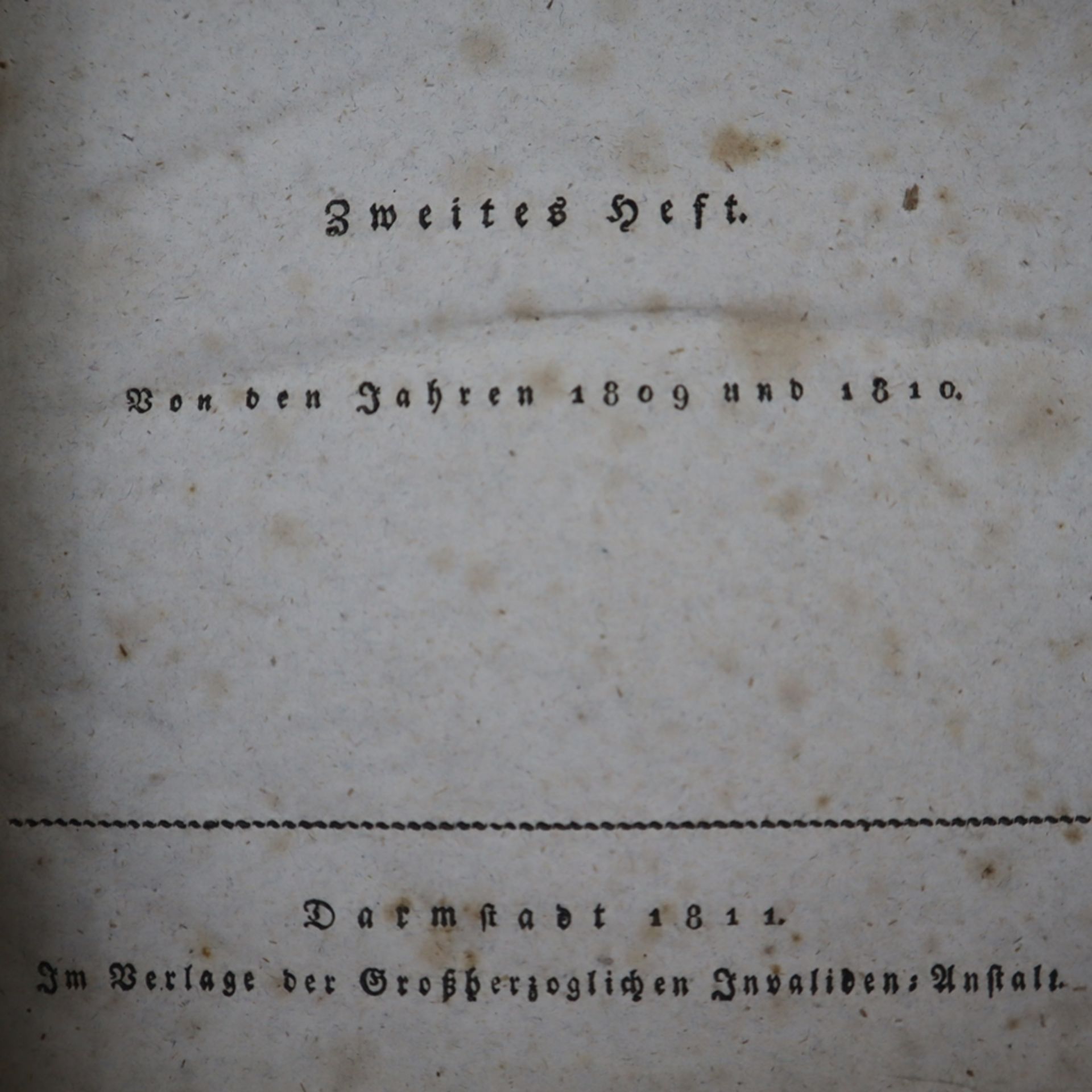Großherzoglich Hessische Verordnungen - vom August 1806 bis 1810, Darmstadt 1811, 1. und 2. Heft, X - Image 3 of 9