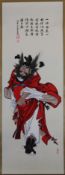 Chinesisches Rollbild - Der Dämonenbezwinger Zhong Kui,Tusche und Farbe auf Papier, in chinesischer