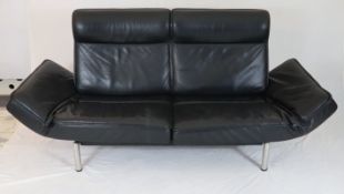 Ledersofa - DS-450, Design: Thomas Althaus (1999), Hersteller: De Sede, Schweiz, Aluminium-Gestell,