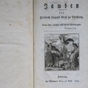 Stolberg, Friedrich Leopold Graf zu - Jamben, Leipzig, Weidmanns Erben und Reich, 1784, Erstausgabe
