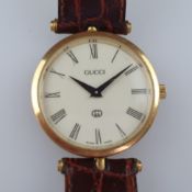 Damenarmbanduhr - "GUCCI Timepieces", Swiss Made, um 1990, Modellnr. 3400M, Seriennr.T100795, Quarz