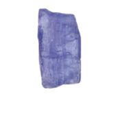 Loser blau-violetter Tansanit - 15,02 ct, transparent, unbeschliffen, Wertgutachten AIG Mailand, Nr