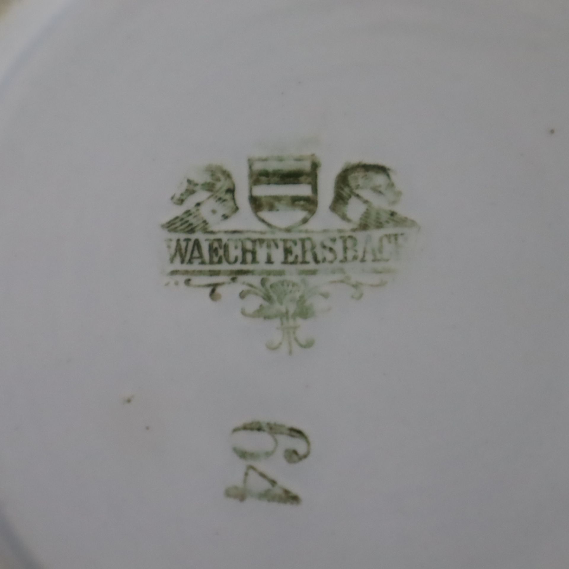 Paar Karaffen - Wächtersbach, 19.Jh./um 1900, Steingut, weißer Fond, Blaumalerei, schwarz beschrift - Image 9 of 9