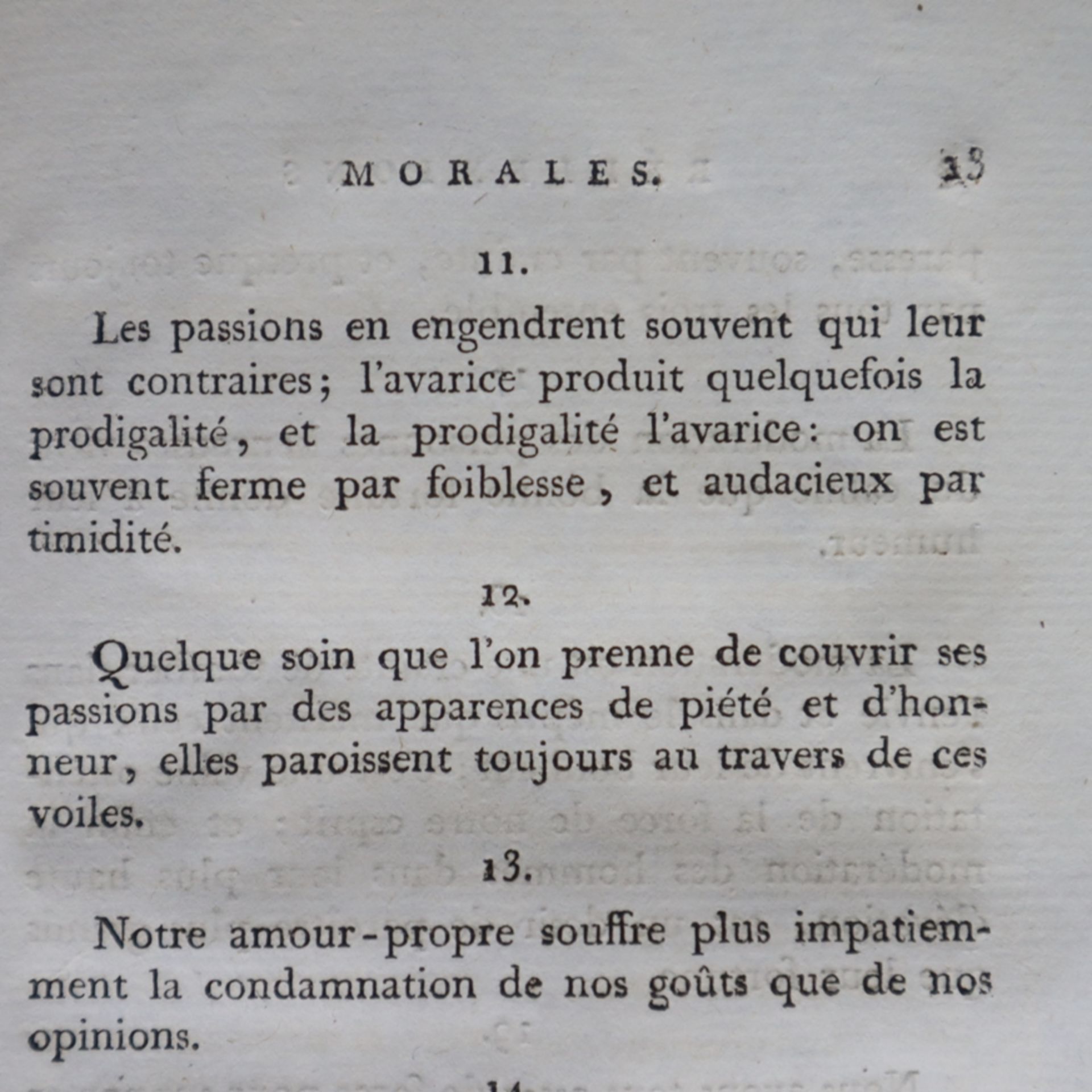 La Rochefoucault, François duc de - "OEUVRES MORALES de François duc de La Rochefoucault", J. Decke - Image 5 of 7