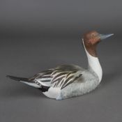 "Spießente/Pintail" - Goebel, 1982, Entwurf Gunther R. Granget 1980, Biskuitporzellan, polychrom be