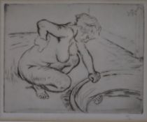 Legrand, Louis Auguste Mathieu (1863 Dijon- 1951 Livry-Gargan) - Weiblicher Akt vor einem Wasserbec
