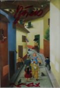 Botero, Fernando (geb. 1932, Medellín, Kolumbien) - "Die Straße" (1982), oben mittig handsigniert, 