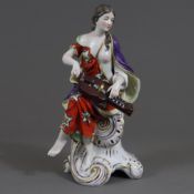 Musizierende Nymphe - Nymphenburg nach Frankenthaler Modell, 1.H.20.Jh., Porzellan, polychrom bemal