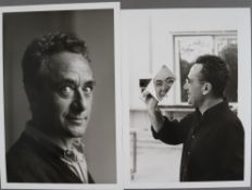 Katz, Benjamin (*1939) - Gerhard Richter/Gerhard Richter mit Spiegel, zwei Fotografien, Silbergelat