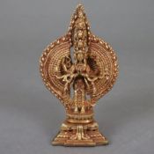 Tausendarmiger Avalokiteshvara (Sahasra-Bhuja-Avalokiteshvara) - Kupfer vergoldet, Nepal/Tibet, der