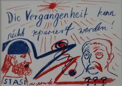 Penck, A.R. (1939 Dresden-2017 Zürich) - "Die Vergangenheit kann nicht repariert werden" (1991), Fa
