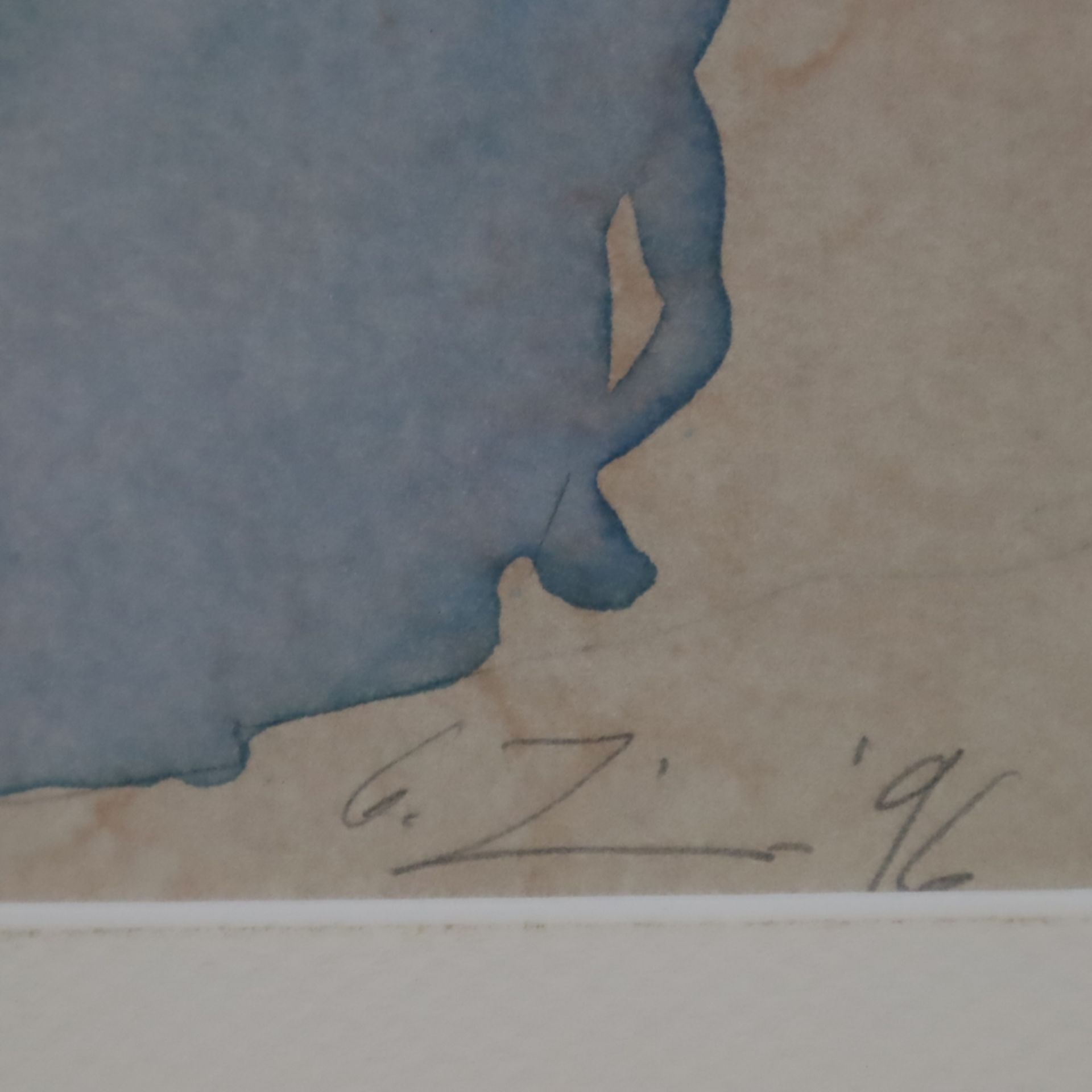 Jäger, Gerhard (20./21.Jh.) - Artischoke, 1996, Aquarell auf Papier, in Blei monogrammiert und dati - Image 4 of 4