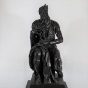 Moses von Michelangelo - Gipsausformung, bronziert, Skulptur nach Michelangelos Grabmalfigur für Pa