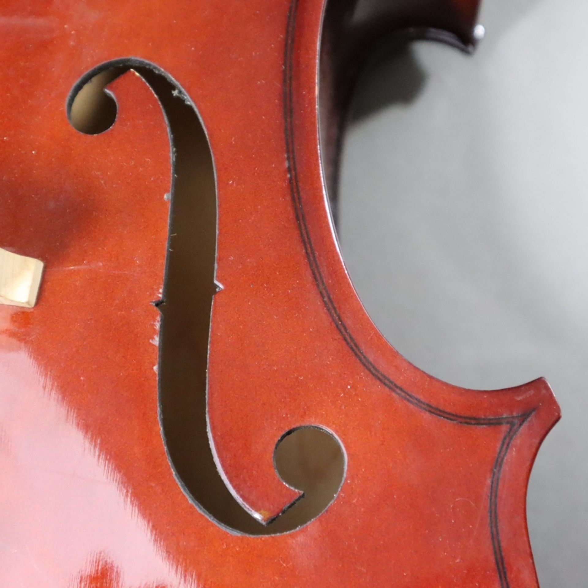 Cello - Kindergröße, innen mit Aufkleber "Made in Czechoslovakia", Holzkorpus mit zwei f-Löchern, S - Image 11 of 12