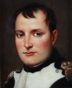 Monogrammist/in „AB“ - Miniatur-Porträt ‚Napoléon Bonaparte' nach Jean-Jacques David, Öl auf Kupfer