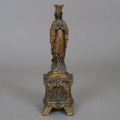 Madonna von Lourdes - Ende 19.Jh./um 1900, Metallguss, bronziert, teils goldfarben patiniert, Darst