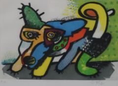 Alt, Otmar (*1940 Wernigerode) - Hund, Farbradierung, unten rechts in Blei signiert, unten links be
