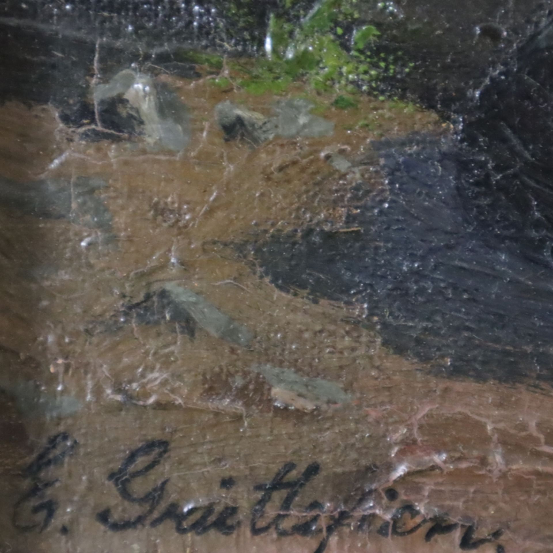 Grüttefien-Kiekebusch, Elisabeth (1871-?) - Fjordlandschaft, Öl auf Leinwand, unten links signiert, - Image 10 of 12