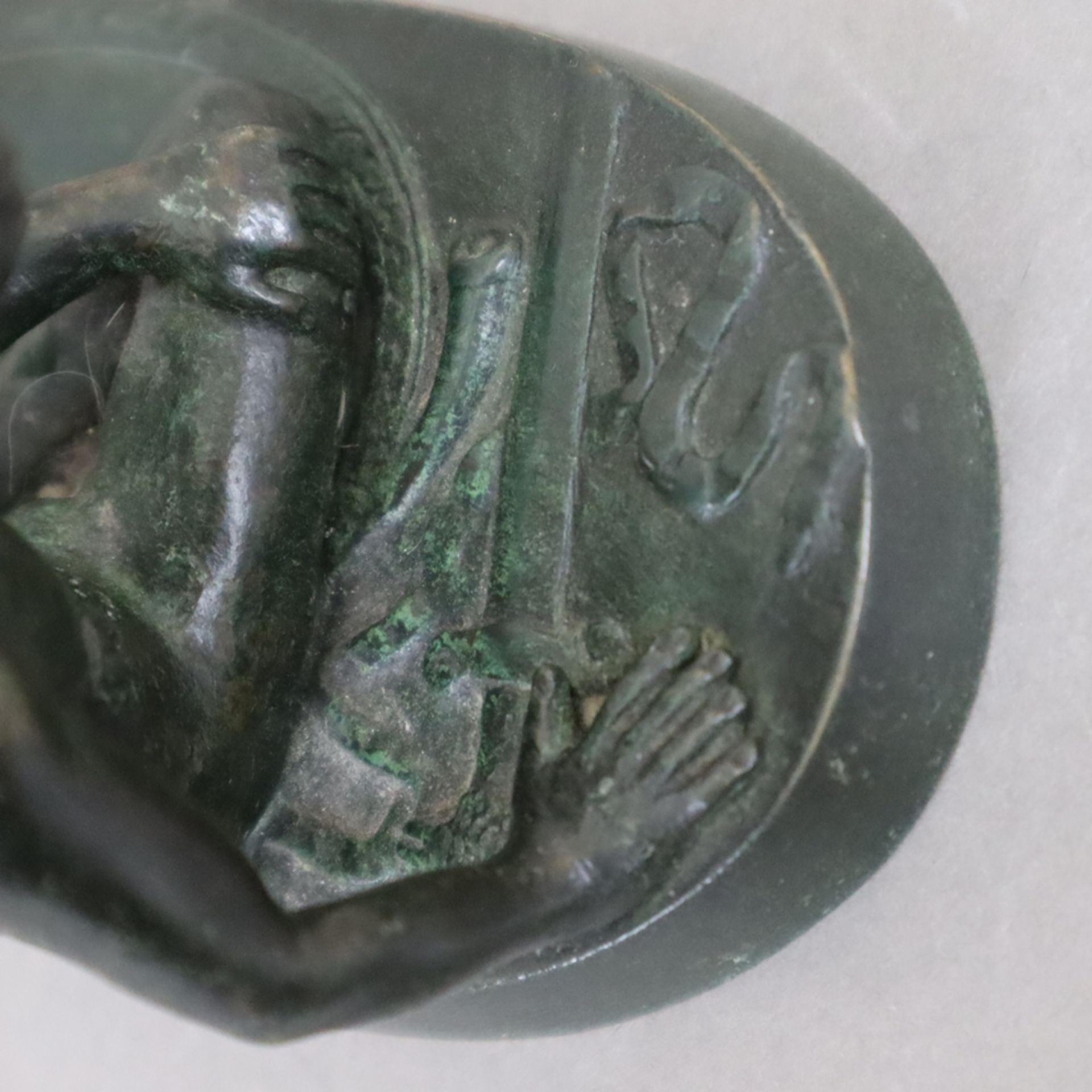 "Sterbender Gallier" - Bronze, dunkel patiniert, nach antikem Vorbild (Marmorstatue in den Kapitoli - Image 7 of 8