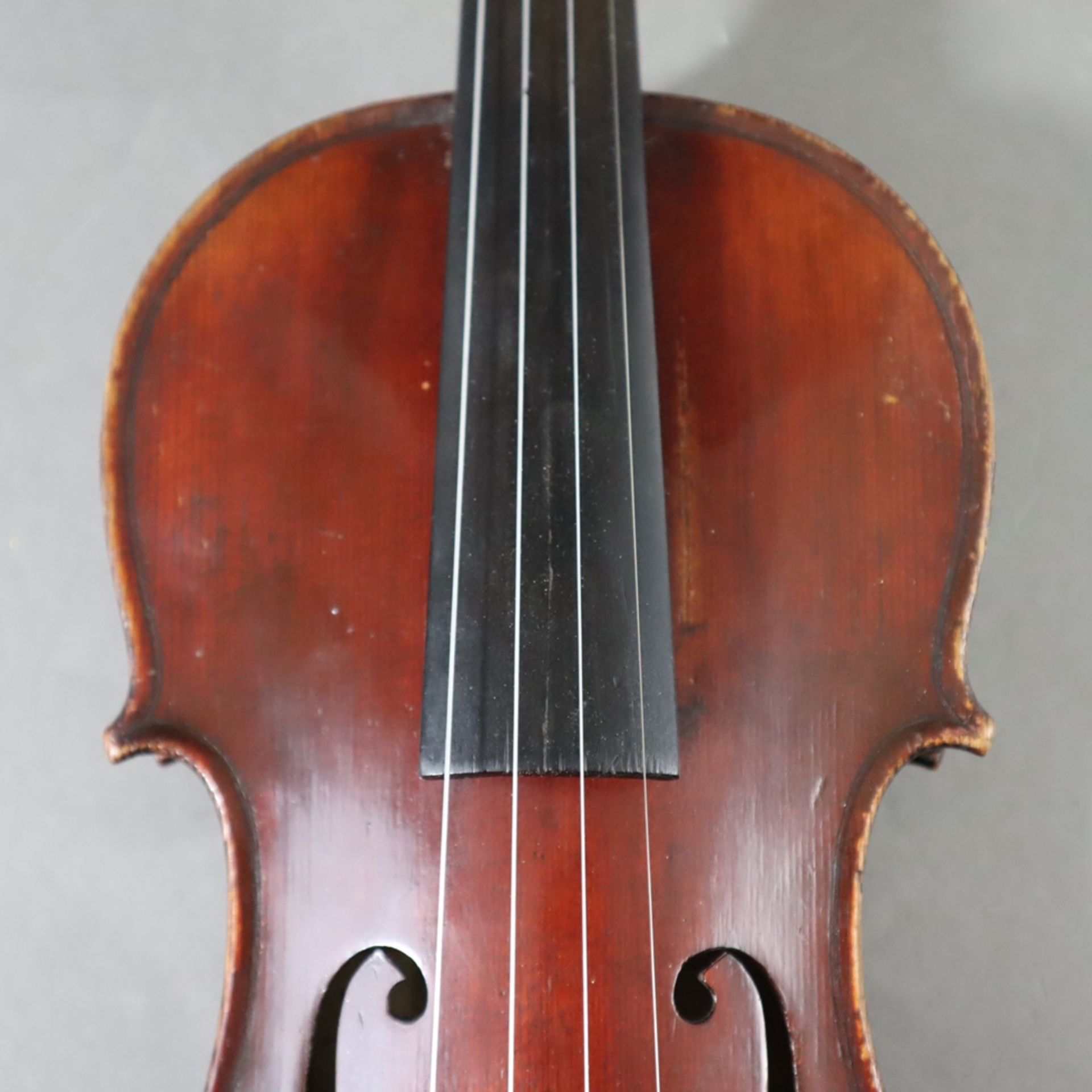 Geige - "Neuner und Hornsteiner", Mittenwald in Oberbayern, 1881, auf dem Etikett bezeichnet "Neune - Image 4 of 15