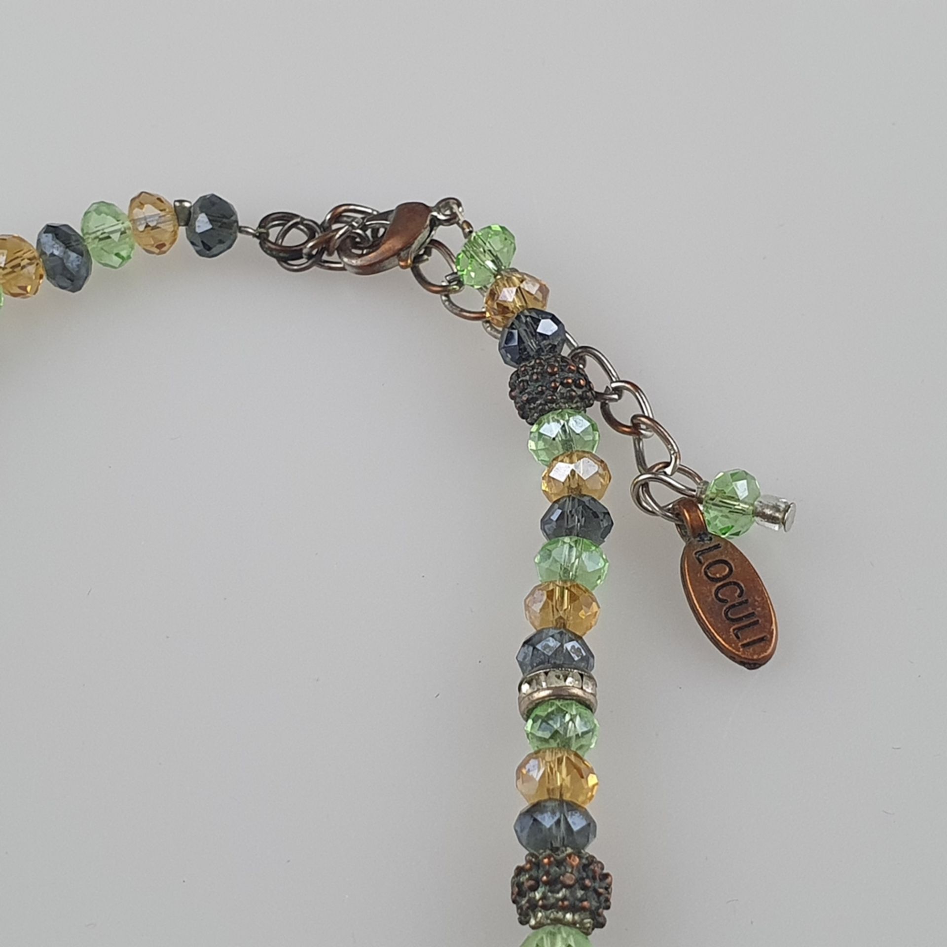 Halskette - LOCULI, facettierte Turmaline in Gelb, Grün und Violetttönen, mit Silbereinschüben, L.c - Bild 5 aus 5