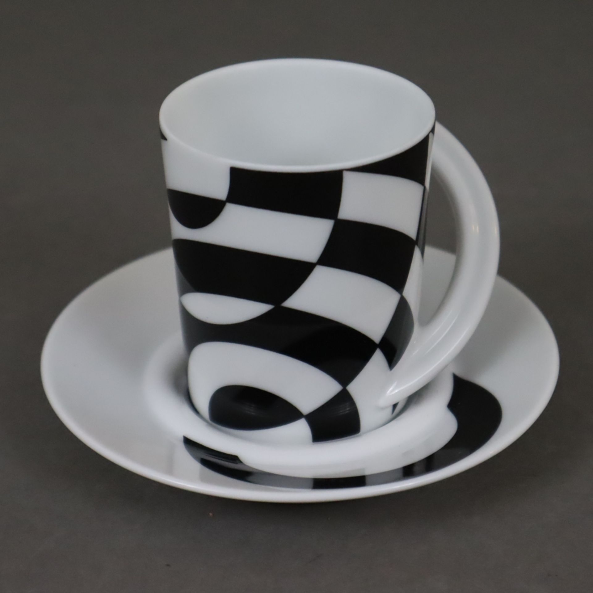 Fünf Espresso-Sammeltassen mit Untertassen - Rosenthal, Porzellan, Form "Cupola", unterschiedliche - Image 6 of 10