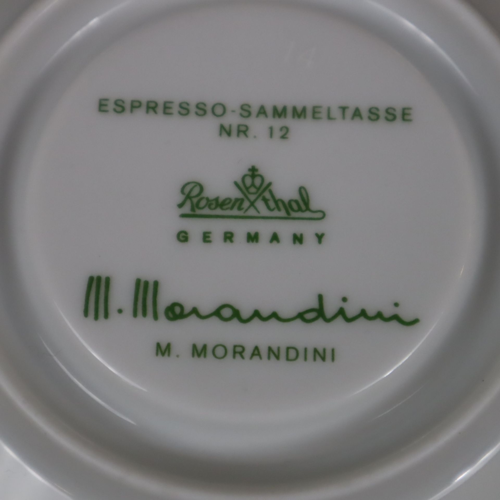 Fünf Espresso-Sammeltassen mit Untertassen - Rosenthal, Porzellan, Form "Cupola", unterschiedliche - Image 10 of 10