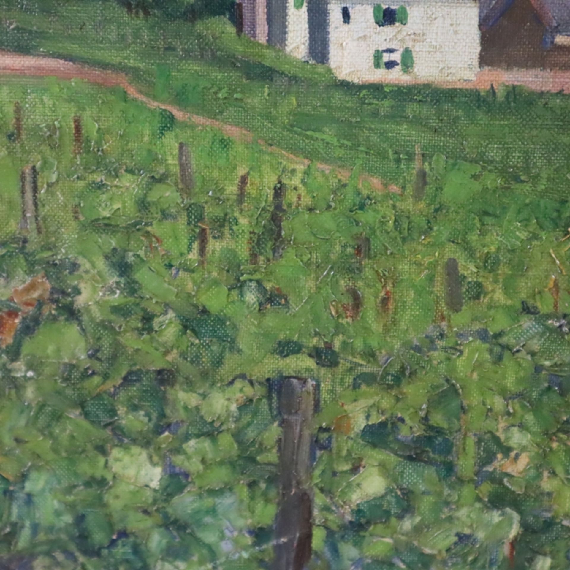 Dahlen, Paul (1881 Karlsruhe - 1954 Wiesbaden) - Ansicht von Rüdesheim mit der im Krieg zerstörten - Image 7 of 11