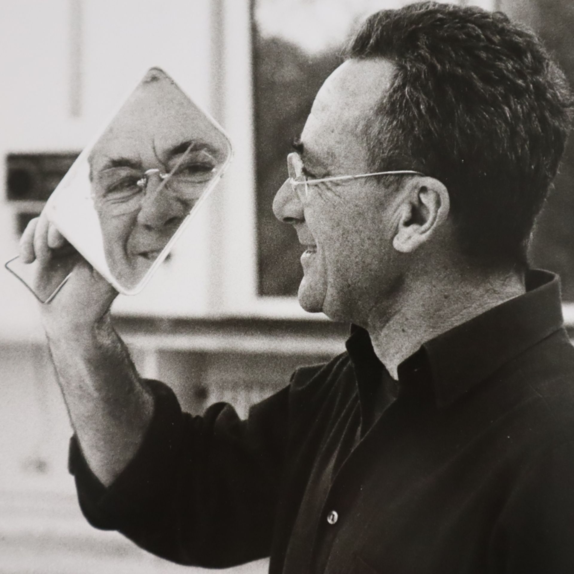 Katz, Benjamin (*1939) - Gerhard Richter/Gerhard Richter mit Spiegel, zwei Fotografien, Silbergelat - Bild 4 aus 7