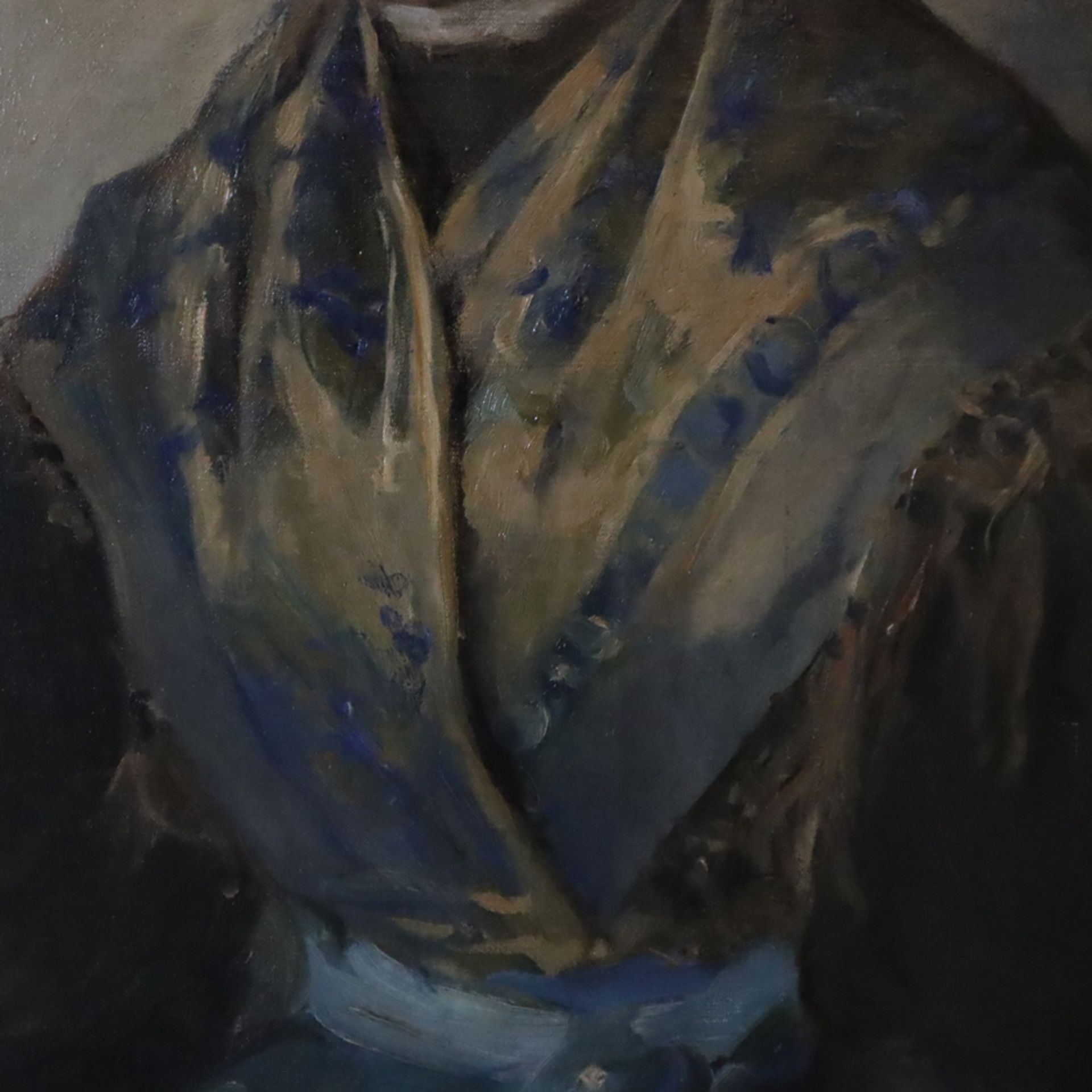 Portraitmaler/in -frühes 20.Jh.- Impressionistisch anmutendes Halbfigurenportrait eines pausbäckige - Bild 5 aus 8