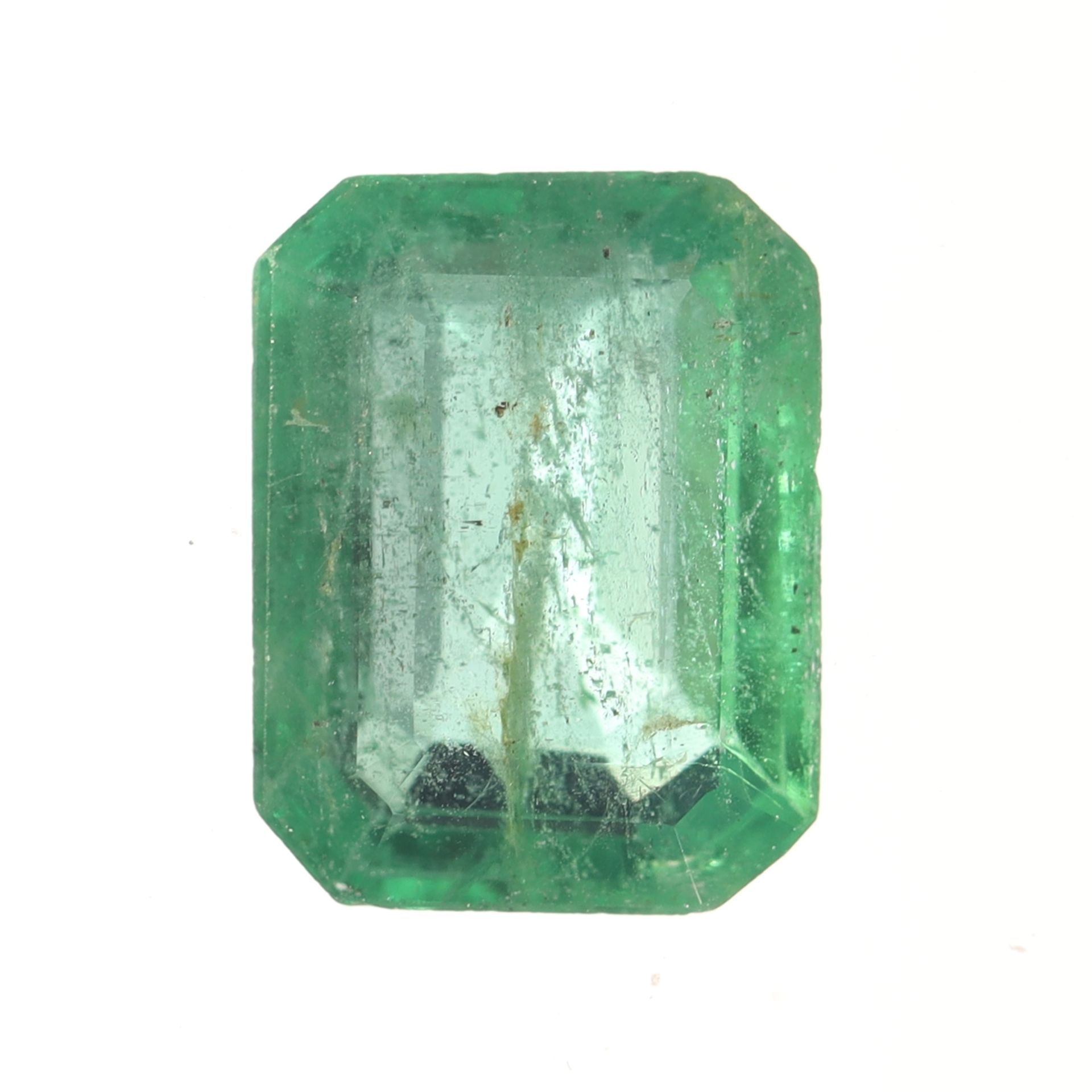 Loser Smaragd- 2,86ct., Achteck-Schliff, Maße: 10,40x7,96x4,13mm, in transparenter Box versiegelt, - Image 2 of 6